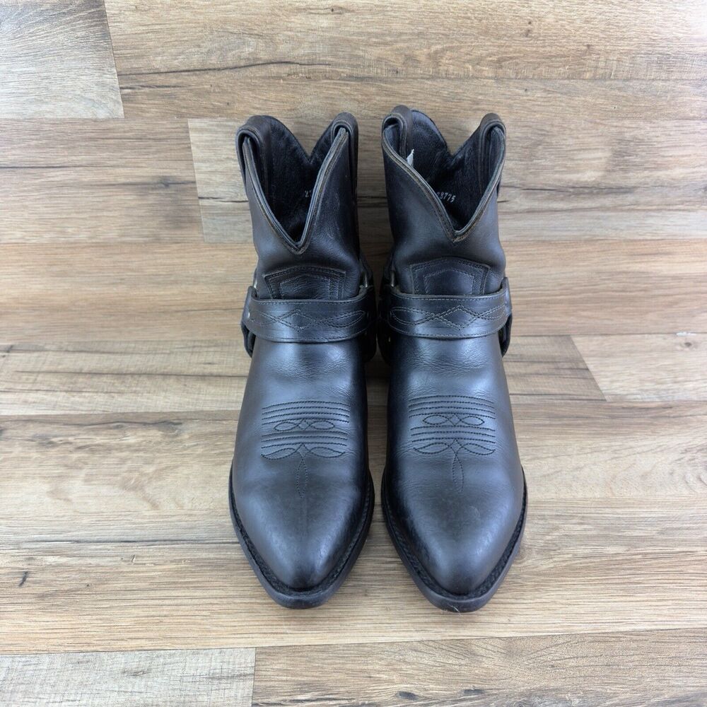 Frye Women's Wyatt Harness Boot Black Leather Bootie Size 9B